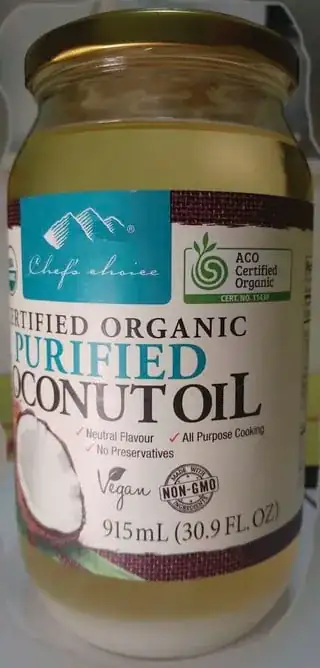 Coconut oil jar actual appearance