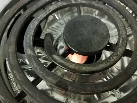 View of stove top