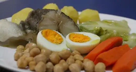 bacalhau cozido