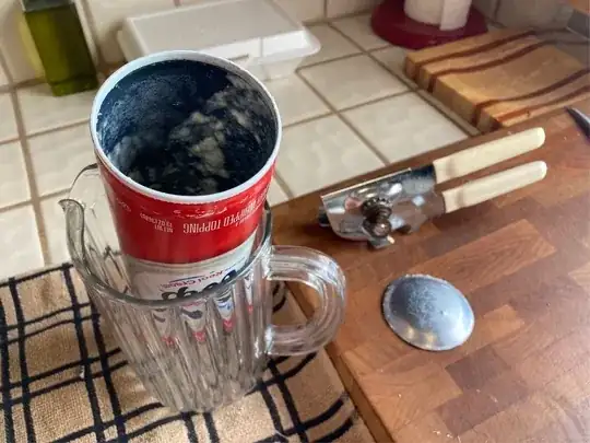 opened canister