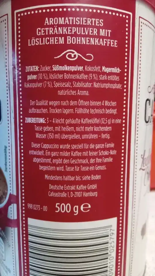 Water-mix capuchino