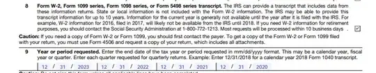 screenshot from IRS form