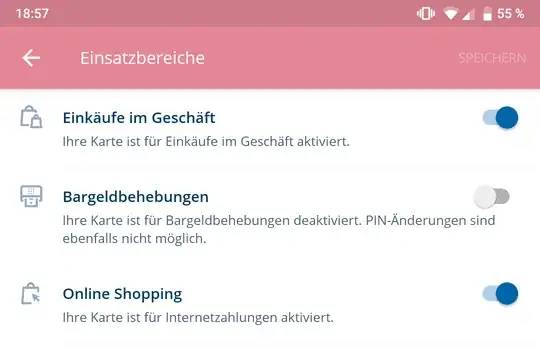 Screenshot of the app