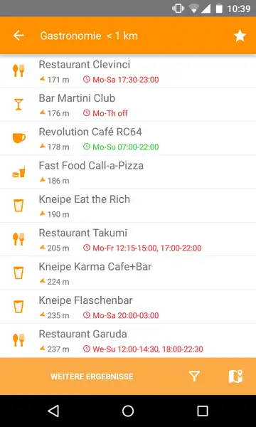 Öffnungszeiten in OsmAnd 2.1.1