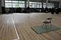 Tatami mats on the wooden floor