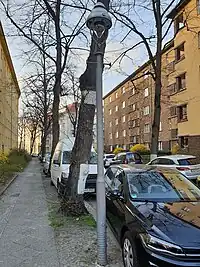 Abgetreppter Stahlmast mit Aufsatzleuchte BAMAG U7