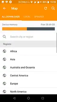 Download offline maps
