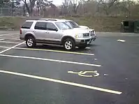 Disabled parking with no disabled access aisle