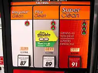 Canada: fuel:octane_87=yes fuel:octane_89=yes fuel:octane_91=yes