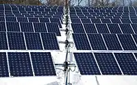 Horizontal single axis tracker in Shirley, Massachusetts, US