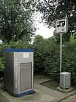 Supply and disposal station on the motorhome parking space. Itzehoe, Germany.