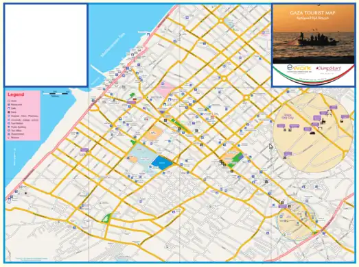 Karte des Gaza-Streifens (2009)
