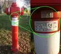 Fire hydrant with IoT pressure monitoring sensor radio box attached