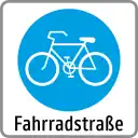 Beginn der Fahrradstraße