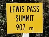 Lewis Pass, New Zealand: ele=907 (unchanged)