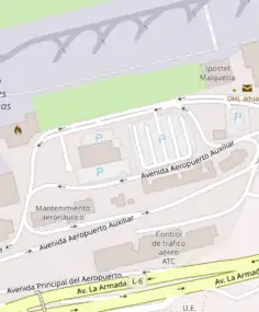 Vialidad interna del aeropuerto de Maiquetía.