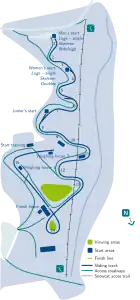 Track map Oberhof luge track