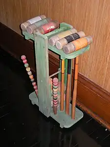 Old croquet set, Nelsen Family Residence, Tukwila, Washington.