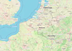 A map of Europe with Russian labels