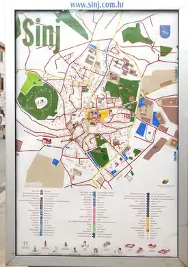 Karte von Sinj, HR (2010)