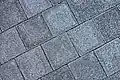 Square concrete paving stones