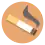 a cigarette with grey fume on an orange background