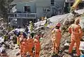 SES volunteers assist at the Thredbo landslide of 1997