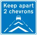 United Kingdom: mindistance=80 (each chevron is spaced 40&nbsp;m apart)[1]