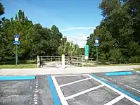 Van accessible handicap parking at a trailhead