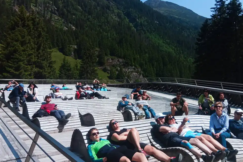 WaveLounger in tourist setting