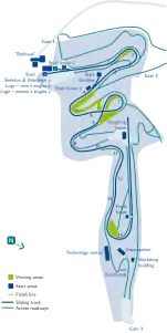 Track map Winterberg bobsleigh, luge, and skeleton track