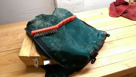 wire brushing in progress