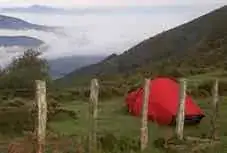 Spain viewed from France with wild camping.