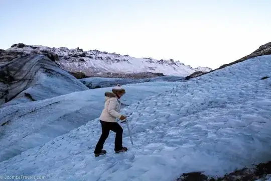 Ice axe walking stick