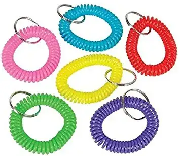 Spiral Wrist Coil Key Chain