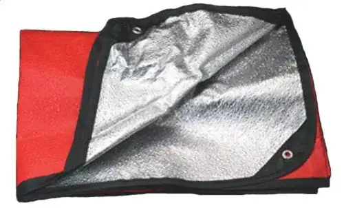 Example of an emergency tarp/blanket