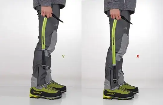 person standing with ice axe at side