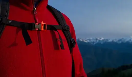 rucksack chest strap buckle incorporating whistle