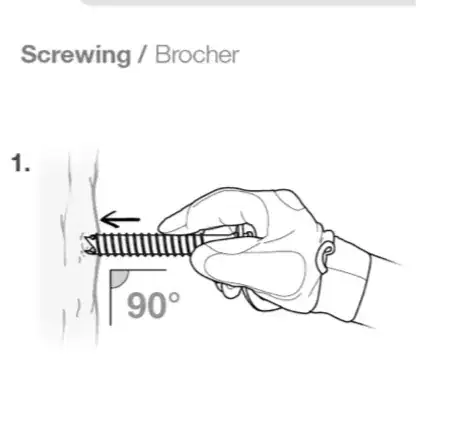 Petzl ice screw placement diagram