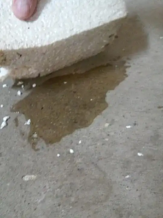 Water from styrofoam