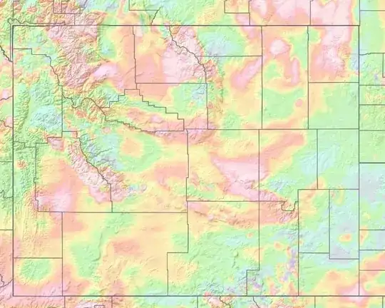 Magnetic anomaly map