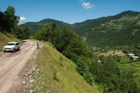 View on the road from Batumi to