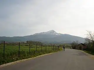 The mountain as seen from Kosovo; image from Wikipedia