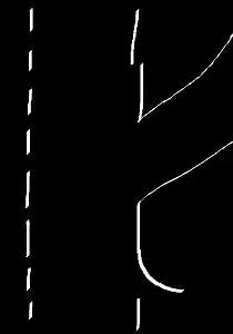 California freeway exit paint marking