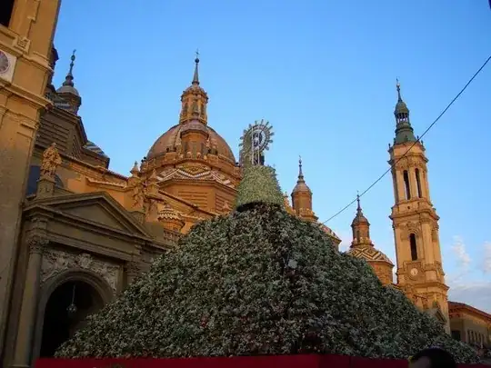 Pilar festival flower pyramid.