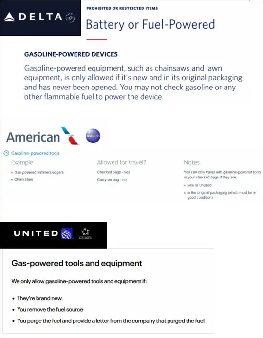 Delta Airlines American Airlines United Airlines Gas Powered Equipment Advice