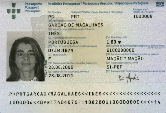 Sample passport