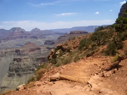 Bright Angel trail with steps