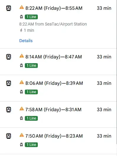 light rail times