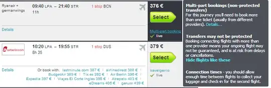 Multi-part booking